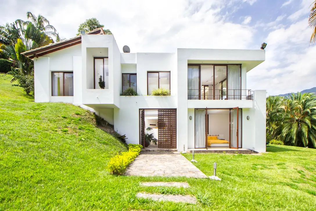 A modern home exterior