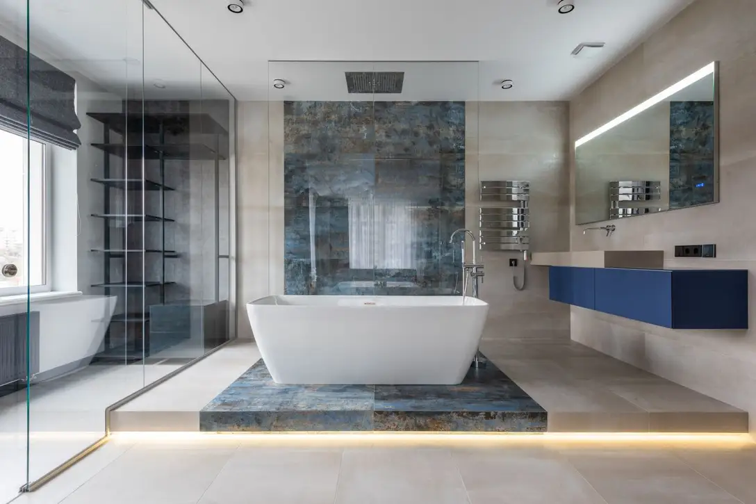 A finished bathroom remodel
