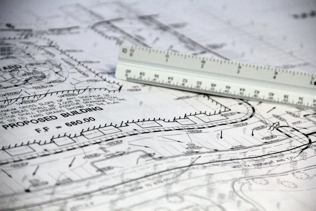 Architect blueprint and plans